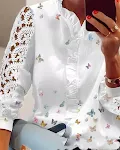 Summer Cross-border Independent Station Lace Stitching Shirt — photo 4