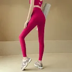 Pantalones de entrenamiento moldeadores de cintura alta Summer Nude Feel, ajustados, elásticos, perfectos para un entrenamiento cómodo y estilizado. — foto 2