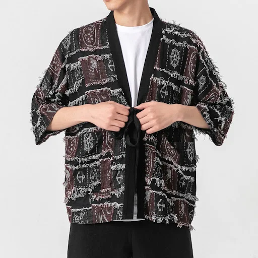 Title 4, Chinese Style Mens Cardigan Knitted Retro Fash...