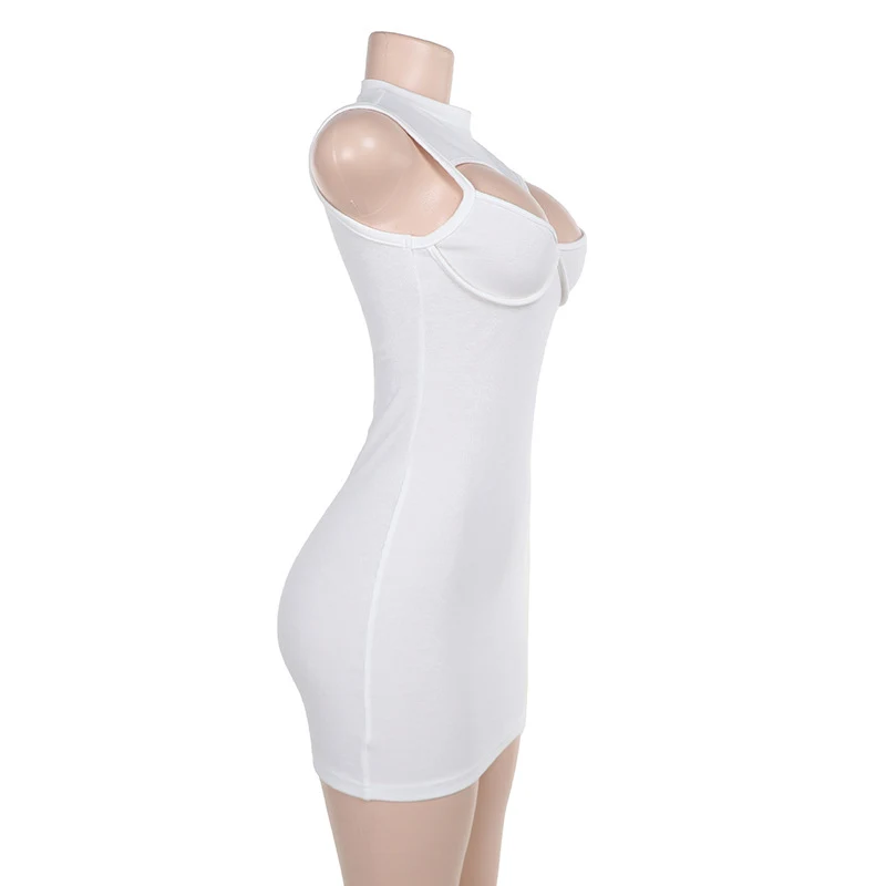 Title 4, Sexy Knitted Sleeveless Sheath Short Dress