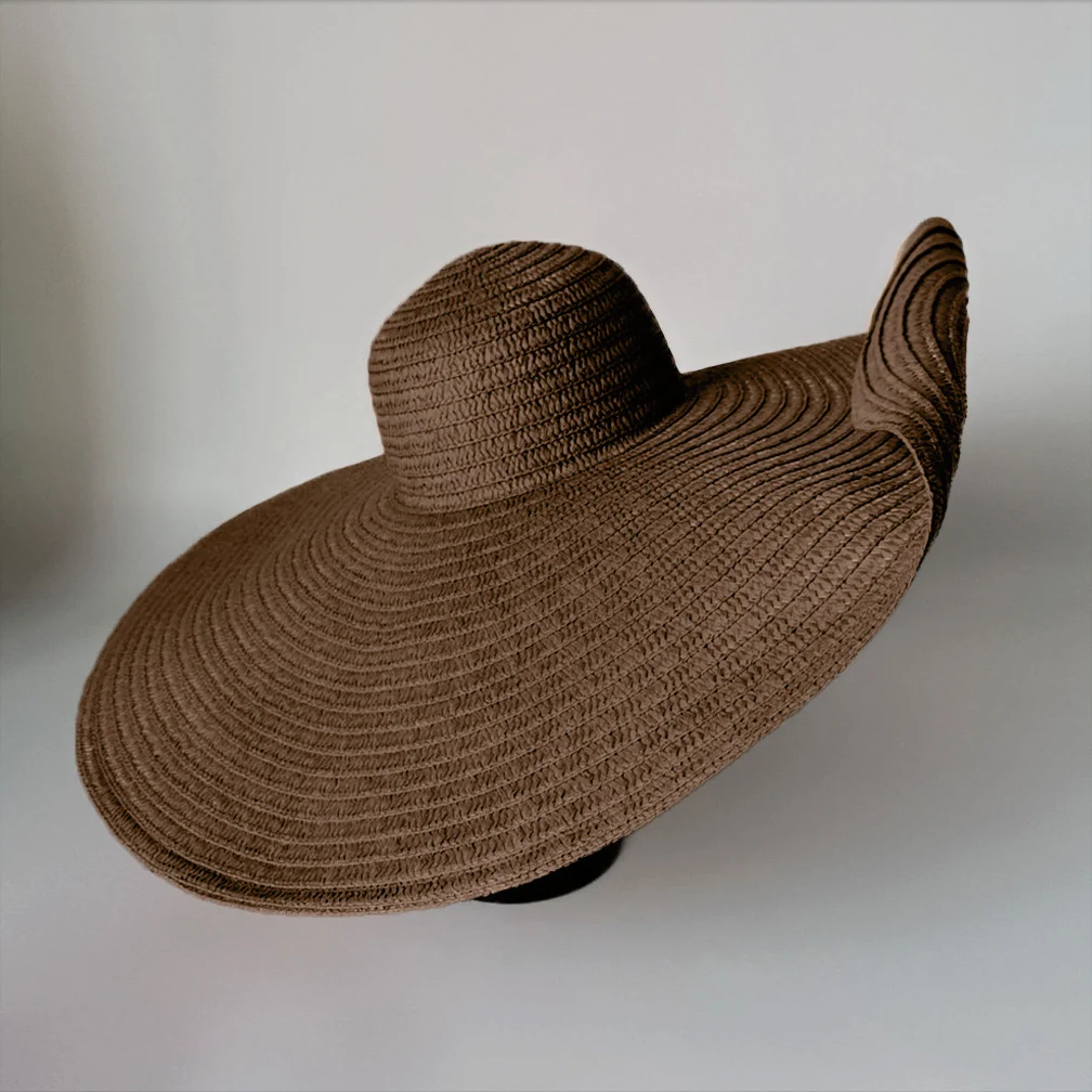 Chapéu de Palha Feminino Dobrável com Aba Super Grande para Praia. Proteção solar elegante e prática para seus dias de sol. — foto 30