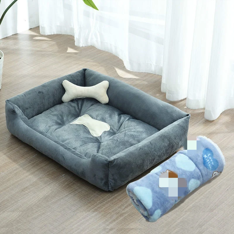 Title 15, Teddy Kennel Dog Bed for Golden Retrievers Four...