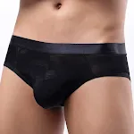 Slip da uomo in seta ghiaccio fine Jacquard trasparente, traspirante e leggero, per un comfort ottimale e una sensazione fresca. — foto 15
