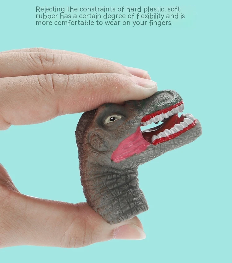 Fantoches de dedo de dinossauro para educação infantil Brinquedos que estimulam a criatividade e o aprendizado lúdico para crianças pequenas. — foto 11