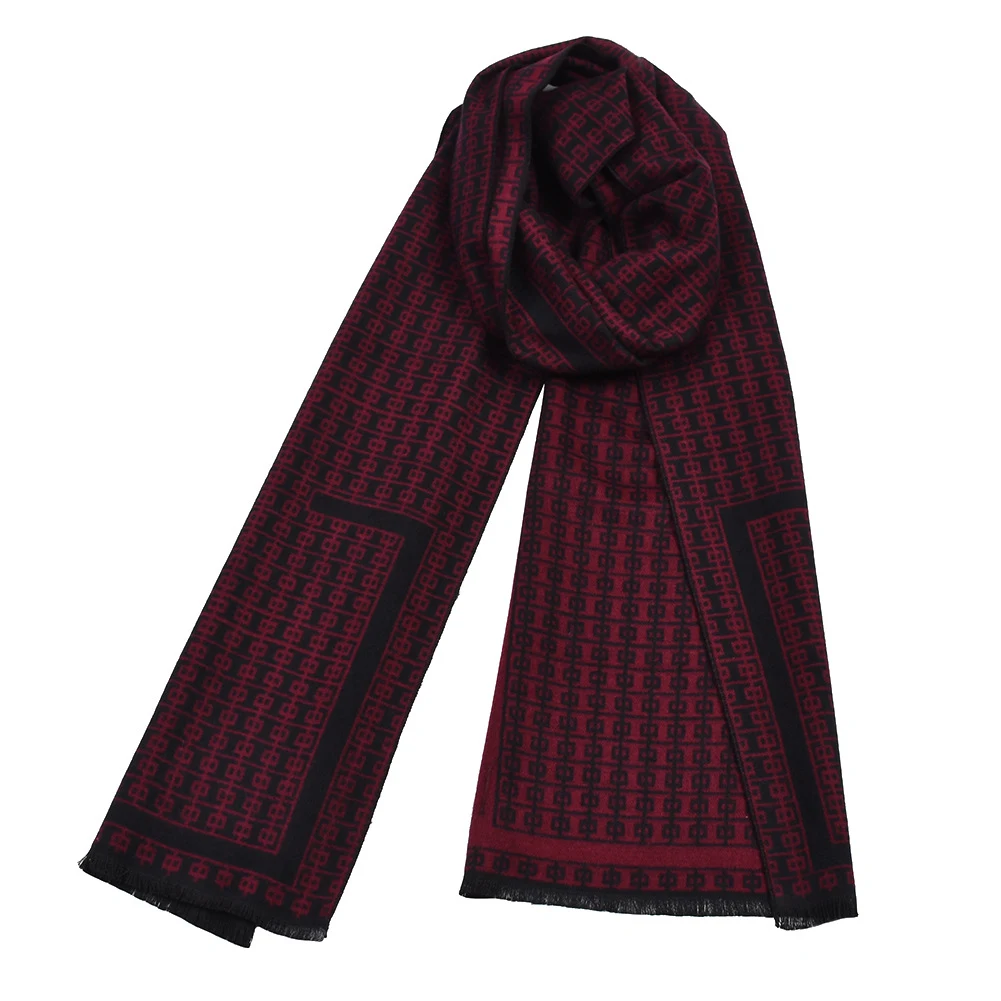 Double-sided thick warm Korean men's knitted scarf, perfect for winter, provides comfort and style, a must-have accessor — photo 7