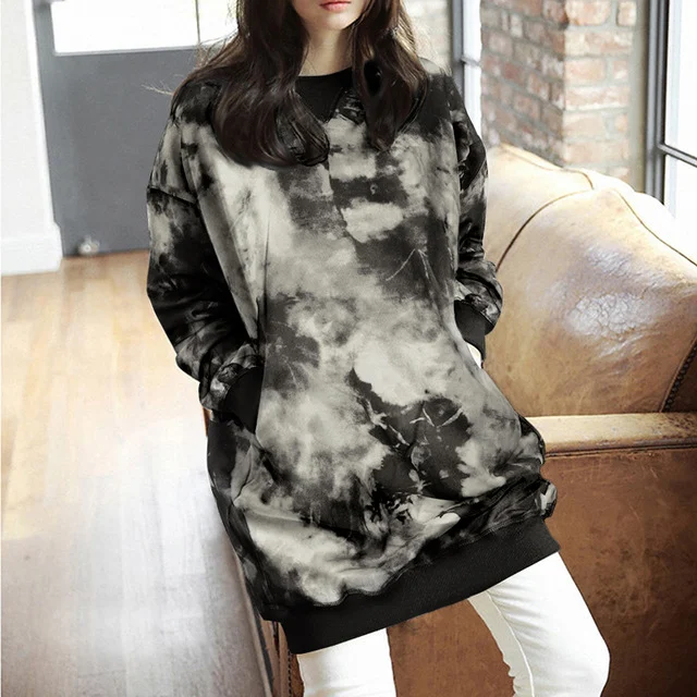 Moletons femininos casuais sólidos plus size tops outono — foto 6