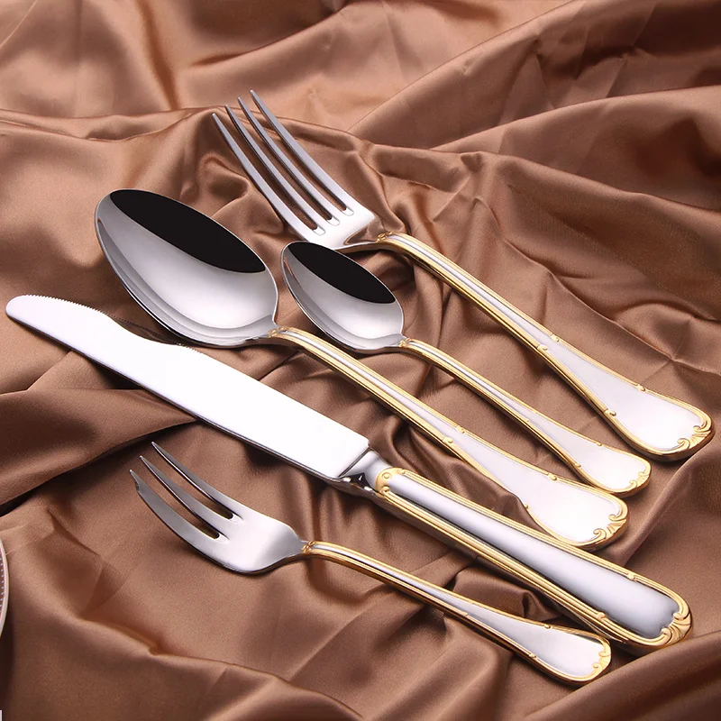Hotel Restaurant Western Tableware Set. Knife Fork and Spoon. Light Luxury Tableware for your home. Enhance your dining — photo 14
