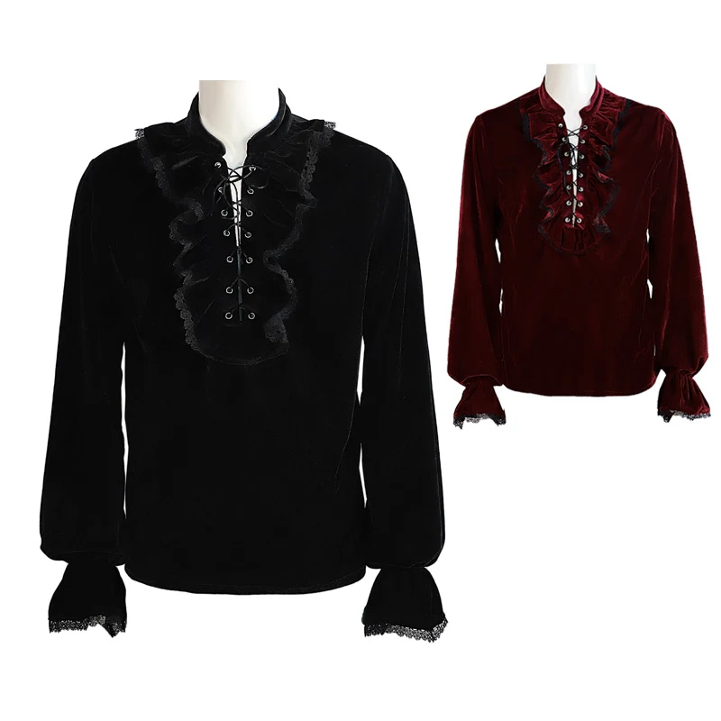 Title 10, Medieval Gothic Style Loose Dress Velvet Materi...