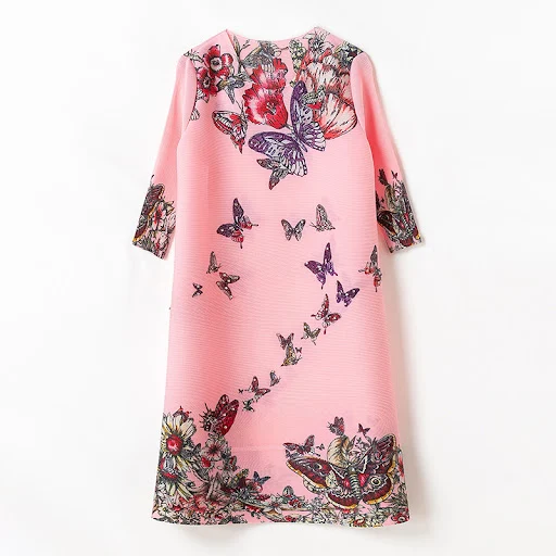 Title 3, Butterfly Print Rhinestone Loose Temperament Sl...