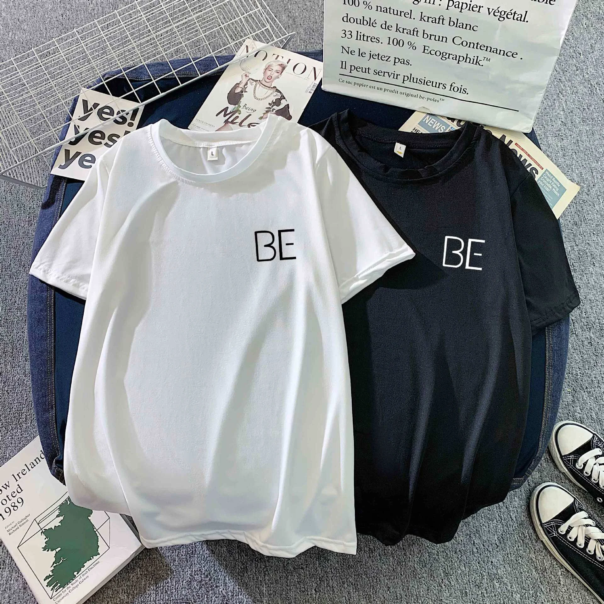 T-shirt met korte mouwen Dames Zomer Student Koreaanse stijl Los — foto 5