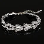 Pulseira de diamante eletroplatada para mulheres Joias de moda Charmosa e elegante, esta pulseira realça seu estilo e adiciona um toque de brilho ao seu visual. — foto 1