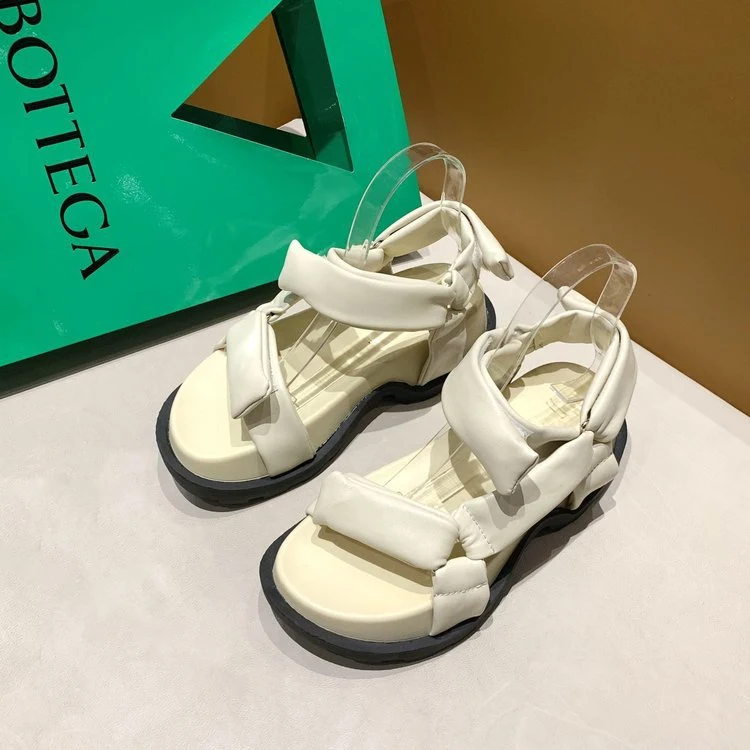 Title 5, Womens Velcro Sponge Cake Platform Roman Shoes...