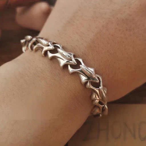 Title 2, Bracciale da uomo in argento sterling con desig...