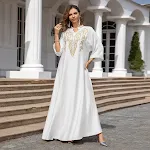 Muslimische Frauen Robe Kleid mit Stickerei Ein elegantes Kleid für muslimische Frauen Perfekt für besondere Anlässe und den Alltag Modisch und bescheiden — foto 20