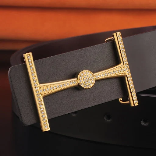 Title 3, Mens leather smooth buckle simple youth belt. ...