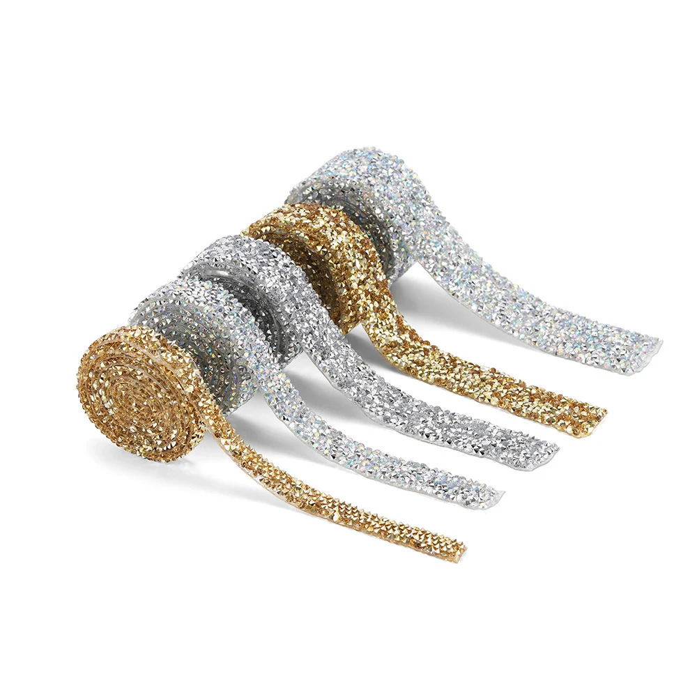 Adesivo Termofusível com Faixa de Diamante para Decoração DIY, Remendo, Tira de Borda, Corrente de Strass. Ideal para Capinhas de Celular e Embalagens. — foto 2