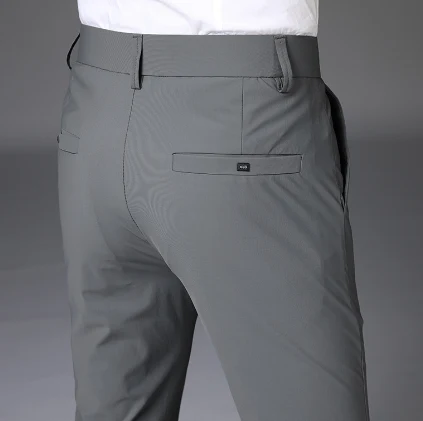 Men's Ice Silk Leggings Stretch Straight Casual Pants, Comfortable and Breathable, Perfect for Everyday Wear and Summer — photo 1
