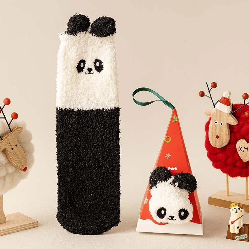 Cute Cartoon Animal Plush Tube Socks, soft and cozy for warm feet and a fun look. Perfect for everyday wear, adding a pl — photo 7
