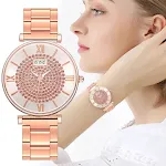 Red Red New Alloy Steel Belt Ladies Watch — foto 8