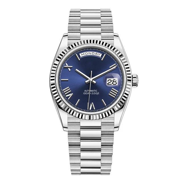 Relógio mecânico automático masculino 36mm Sunday. Conforto e sofisticação para o seu dia a dia. Design atemporal e movimento preciso. — foto 4