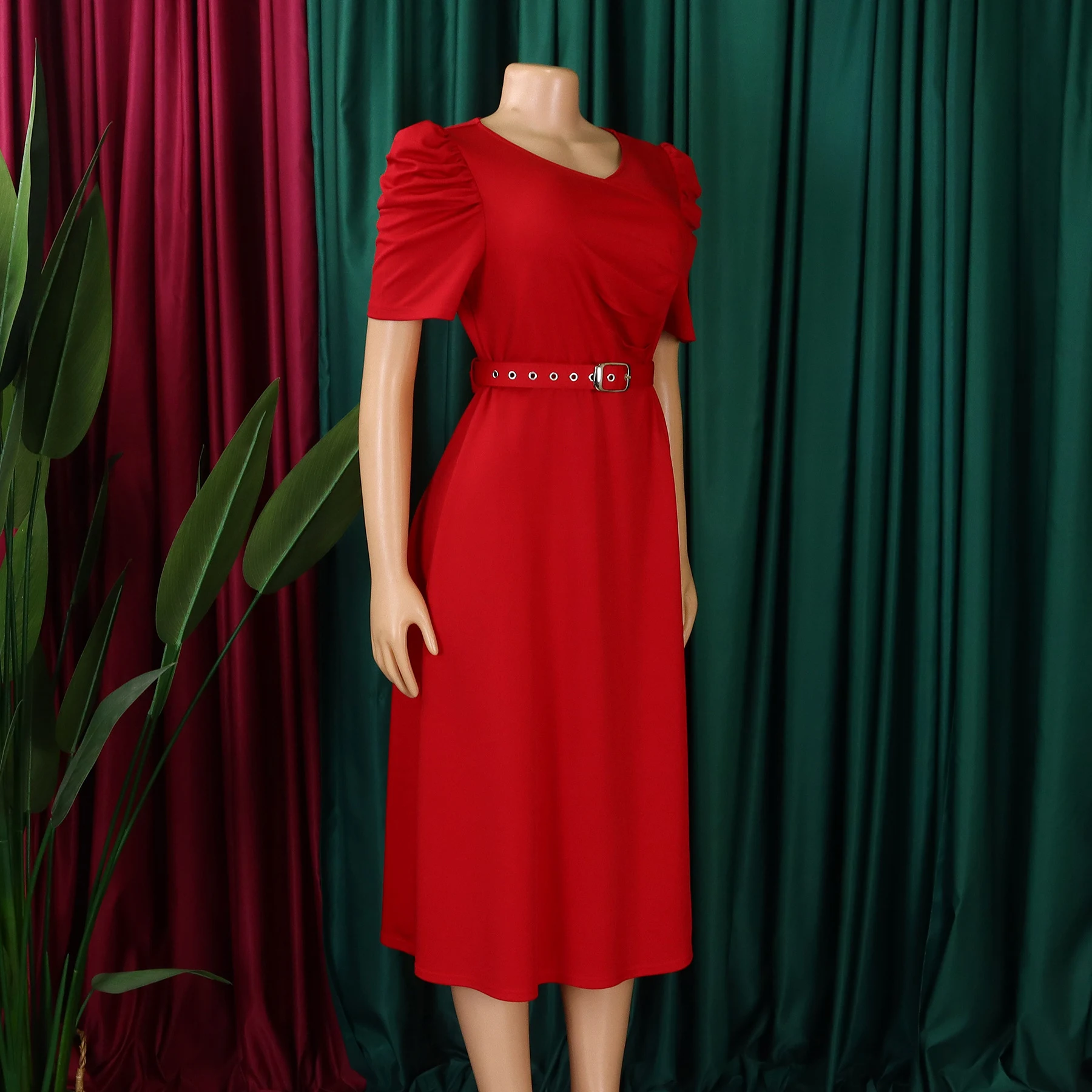 Title 3, Fashionable Temperament Elegant V-neck Pleated ...