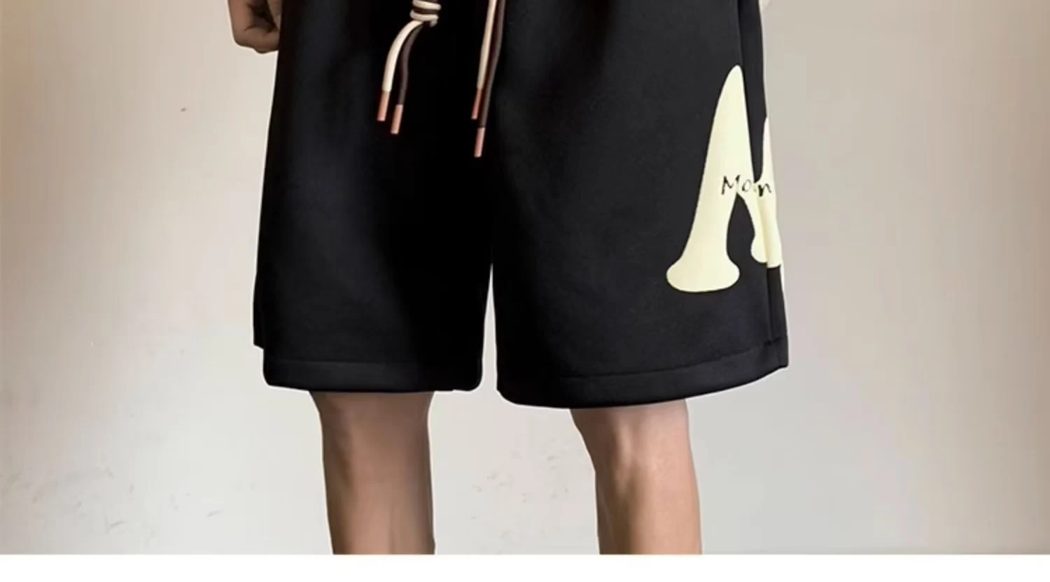 Title 5, Summer loose casual drawstring couple sports sh...