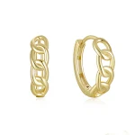Brincos de corrente fashion em prata esterlina S925, design elegante para mulheres. Leves e charmosos, perfeitos para uso diário e eventos. — foto 1