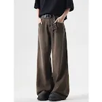 Jeans Retro Washed High Straight Loose Damskie Wysoki stan i luźny krój. Idealne dla wygody i modnego wyglądu, doskonałe na co dzień. — zdjęcie 4
