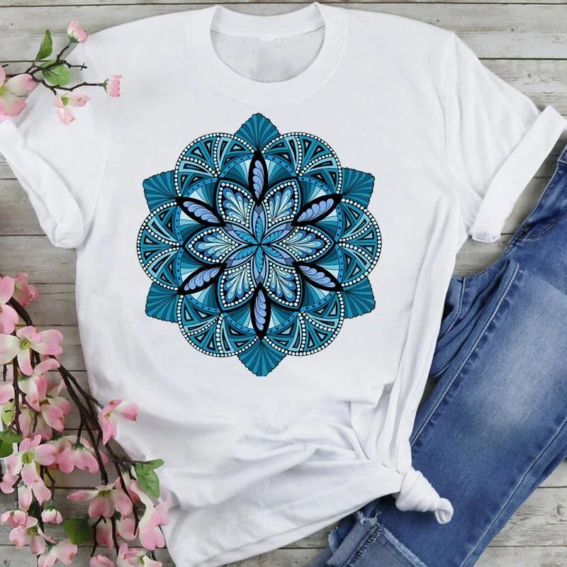 Title 14, T-shirt Donna Maniche Corte Stampa Floreale Dat...