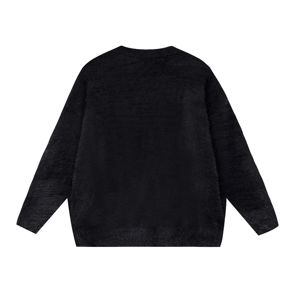 Street Letters Jacquard Round Neck Sweater for ultimate comfort and style. Enjoy its unique design and versatile look fo — photo 3