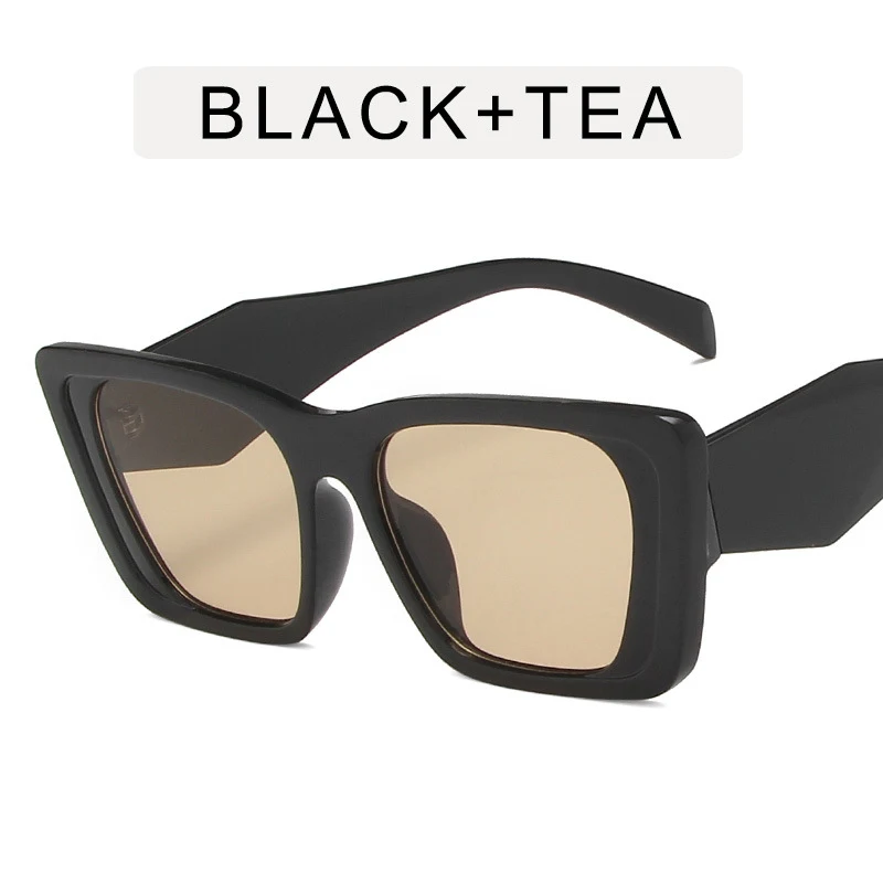 Title 19, Cats Eye Large Rim Sunglasses Retro Square Fra...