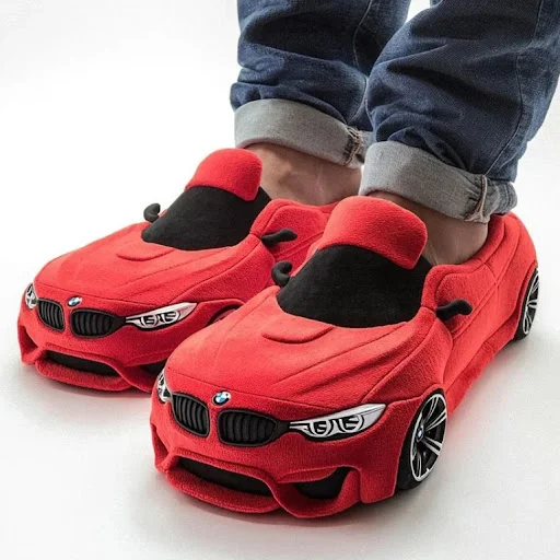 Title 1, Porsche Plush Slippers Racing BMW. Cozy and fun...