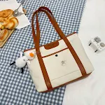 Bolsa Tote Literária Retrô de Ombro em Lona Grande Capacidade – Leve seus livros, notebook e muito mais com estilo e conforto — foto 4