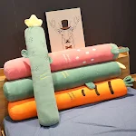 Cactus Strawberry Carrot Fruit Long Pillow, a cuddly and decorative addition. Soft, comfortable, and perfect for snuggli — photo 5