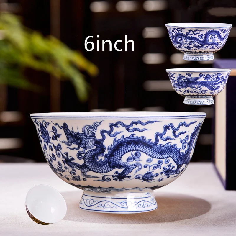 Title 3, Household Noodle Bowls Ceramic Bone China For E...
