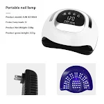 Large space double light source quick-drying wear nail dryer. Get perfectly dried, salon-quality nails at home in record — photo 1