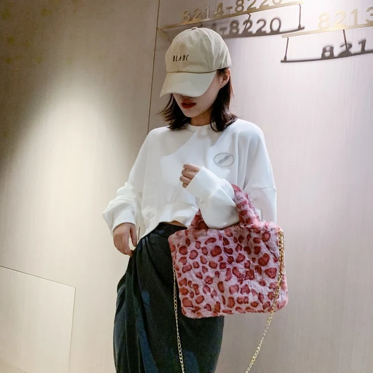 Luipaard tote ketting schouder crossbody tas — foto 7