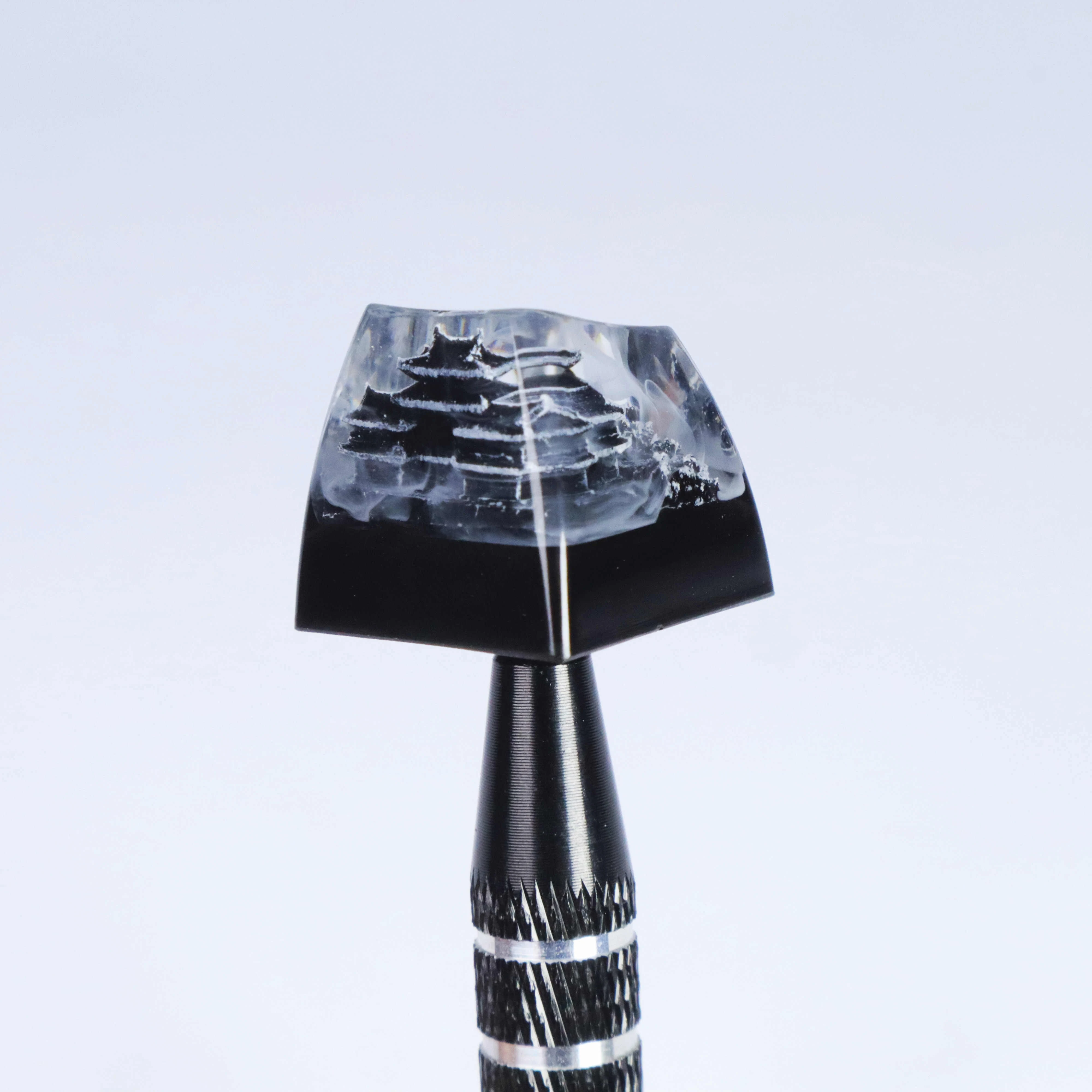 Mechanical Keyboard featuring transparent resin keycaps in a unique Chinese ink style, providing a visually striking and — photo 14