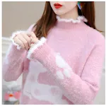Pink sweater thickened
