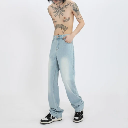 Title 6, Ice Blue Jeans High Street Distressed Bootcut B...