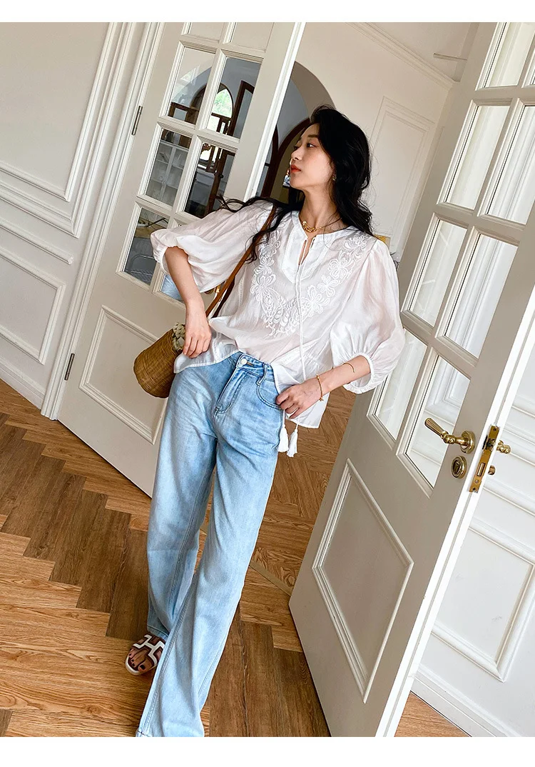 Top ampio stile vacanza da donna — foto 5