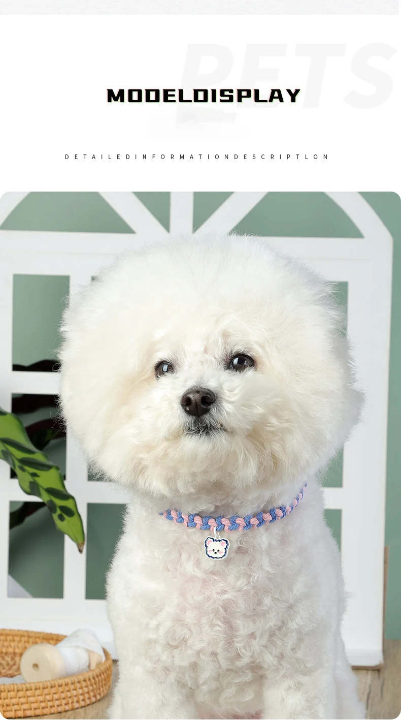 Title 6, MADDEN Cute Pet Cat Collars with Little Bear Pe...