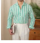 Green And White Stripes