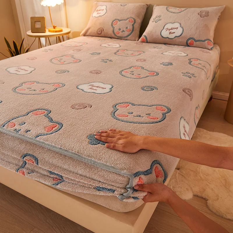Flannel Fitted Sheet Single Piece, Cozy Warmth for Single Beds, Provides Comfortable Sleep and a Relaxing Night, Perfect — photo 15