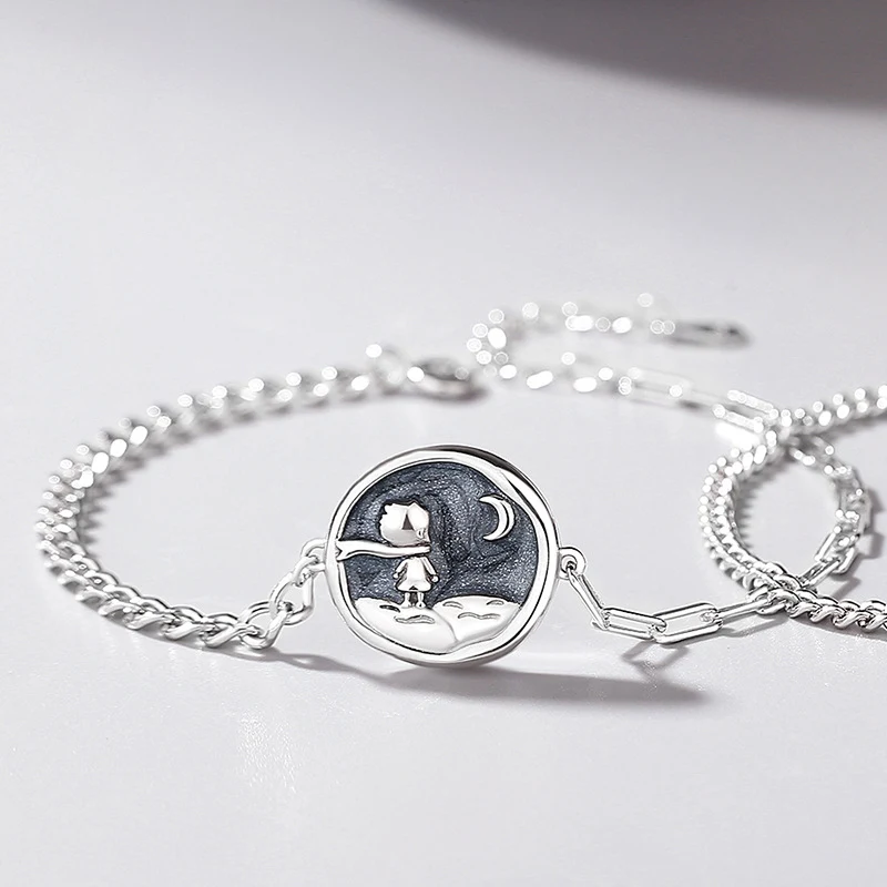 Pulseira de esmalte geométrica Original Star Moon, acessório elegante para mulheres. Design estrela lua, ideal para presentes e complementar seu visual com charme. — foto 8
