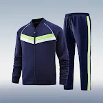 Heren tweedelig sportpak met opstaande kraag, ritsvest en lange mouwen. Ideaal voor sport en vrije tijd, comfortabel en stijlvol. — foto 4