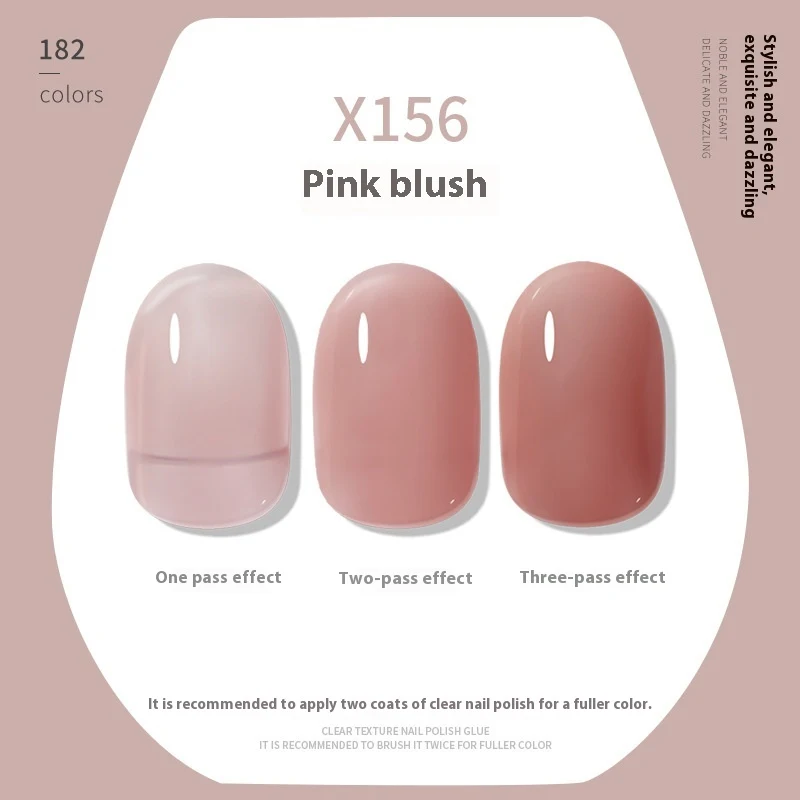 Nude Ice Transparent Color Cherry Red White UV Polish for stunning nails. Long-lasting color, easy application, flawless — photo 8