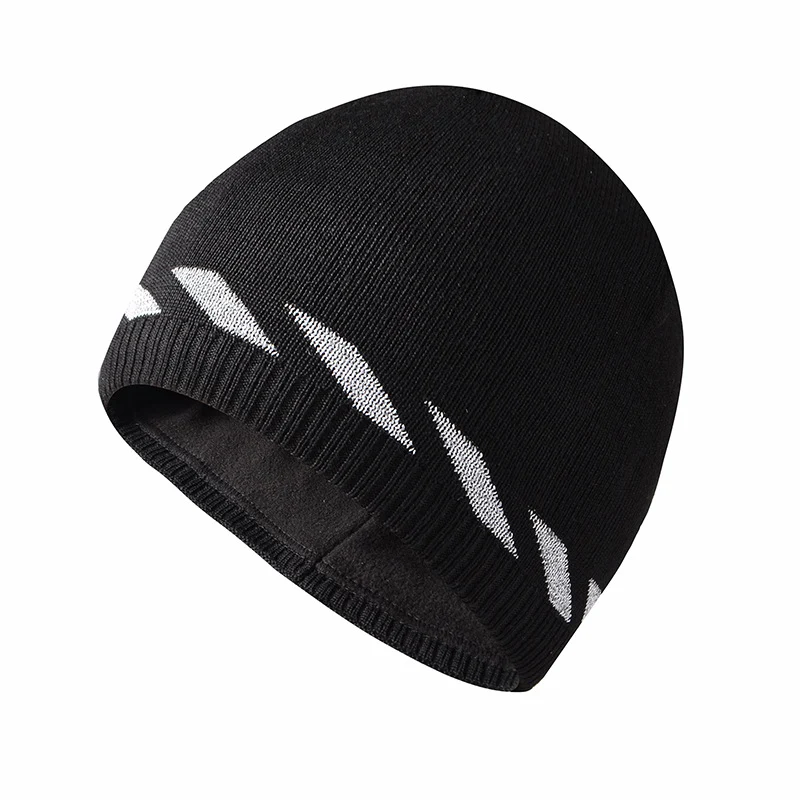 Title 2, Reflective silk knitted hat for enhanced visibi...
