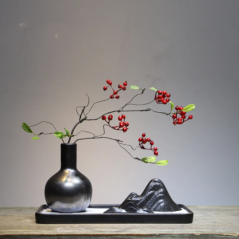 Title 4, Chinese Style Ceramic Rockery Flowerpot With Dr...