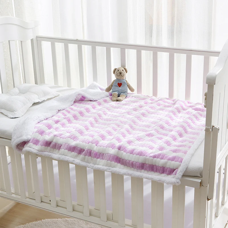Autumn and Winter Double-layer Thickened Baby Lambswool Thermal Blanket provides superior warmth and comfort for your in — photo 22